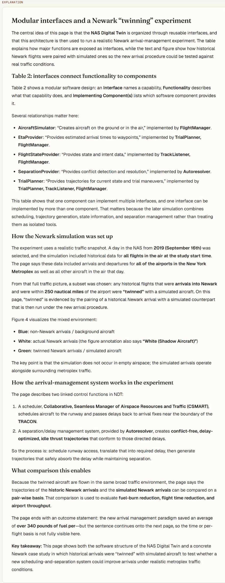 StudyLayer explanation for page 6, titled Modular interfaces and a Newark twinning experiment